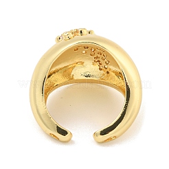 Clear Cubic Zirconia Open Cuff Ring&nbsp;RJEW-L121-013G