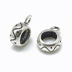 Thailand 925 Sterling Silver Tube Bails&nbsp;STER-T002-17AS