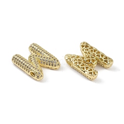 Brass Micro Pave Clear Cubic Zirconia Pendants&nbsp;KK-Z041-01G-M