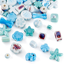 42Pcs 21 Styles Handmade Porcelain Beads&nbsp;PORC-TA0001-45