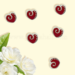 50Pcs Alloy Enamel European Beads&nbsp;MPDL-PA0001-01