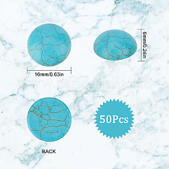 Dyed Synthetic Turquoise Cabochons&nbsp;TURQ-SC0001-05D