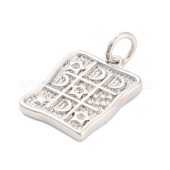 Brass Micro Pave Cubic Zirconia Pendants&nbsp;KK-H527-29P