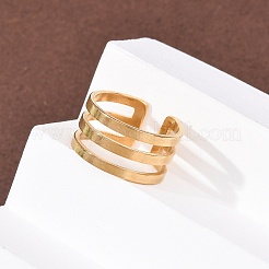 304 Stainless Steel Cuff Open Rings&nbsp;RJEW-P176-01G