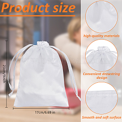 Polyester Satin Packing Pouches Drawstring Bags&nbsp;ABAG-WH0046-125