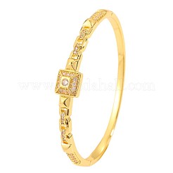 304 Stainless Steel Pave Clear Cubic Zirconia Hinded Bangles for Women&nbsp;WGD2A09-01