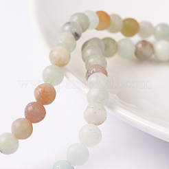 Natural Flower Amazonite Beads Strands&nbsp;G-D608-4mm