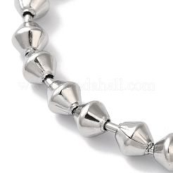 Non-Tarnish 304 Stainless Steel Bicone Beaded Bracelets for Women&nbsp;BJEW-B092-03P