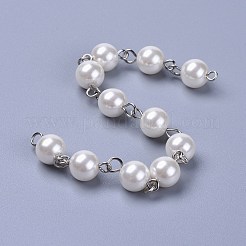 Handmade Dyed Glass Pearl Beaded Chains&nbsp;AJEW-JB00487-01
