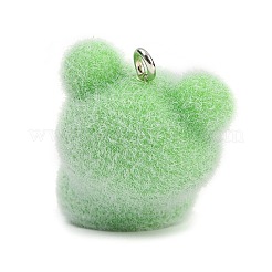 Flocky Opaque Resin Pendants&nbsp;RESI-S026-02P-B