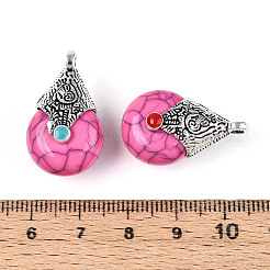 Tibetan Style Resin Pendants&nbsp;RESI-T022-16I