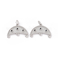 Rack Plating Brass Micro Pave Cubic Zirconia Chandelier Components Link&nbsp;ZIRC-C042-20P