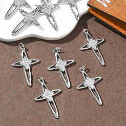 SHEGRACE Brass Clear Cubic Zirconia Pendants&nbsp;XGRQ3K133-560P