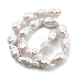 Natural Nucleated Pearl Beads Strands&nbsp;PEAR-B004-15J-04A