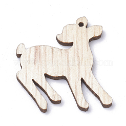 Undyed Wooden Big Pendants&nbsp;X-WOOD-S040-19