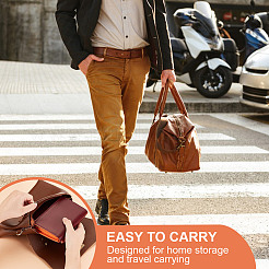 Portable PU Leather Single Watch Pouch Storage Bags&nbsp;ABAG-WH0048-20B