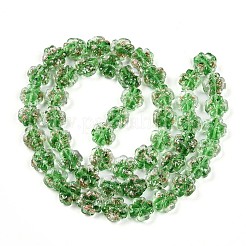 Luminous Handmade Gold Foil Glass Beads Strands&nbsp;FOIL-N029-01F