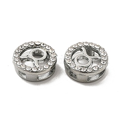 Alloy Crystal Rhinestone Slider Charms&nbsp;PALLOY-F290-07P
