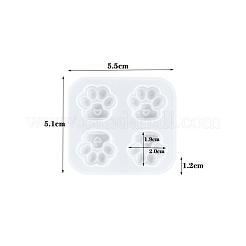 Cat Paw Print DIY Pendant Silicone Molds&nbsp;X-SIMO-PW0001-324A-02