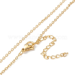 Clear Cubic Zirconia Evil Eye Pendant Necklace&nbsp;NJEW-O125-03G
