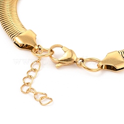 Unisex 304 Stainless Steel Herringbone Chain Bracelets&nbsp;BJEW-H541-01C-G