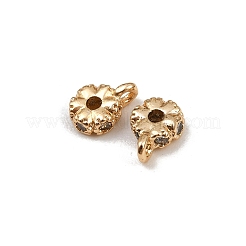 Brass Micro Pave Cubic Zirconia Tube Bails&nbsp;KK-K407-26G