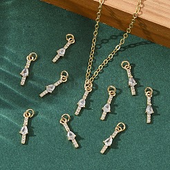 SHEGRACE Brass Micro Pave Cubic Zirconia Pendants&nbsp;XGRQ3D809-512G
