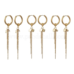 3 Pairs 3 Styles 304 Stainless Steel Hoop Earring for Women&nbsp;EJEW-JE07102