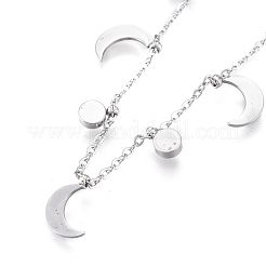 304 Stainless Steel Pendant Necklaces&nbsp;NJEW-K120-02P