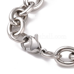 Non-Tarnish 201 Stainless Steel Chunk Cable Chains Bracelet for Men Women&nbsp;BJEW-G618-04P-B01