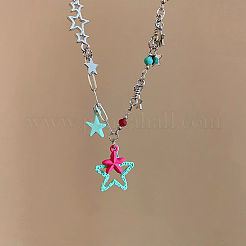 Star Alloy Pendant Necklaces for Women&nbsp;FS-WGC6B3D-01