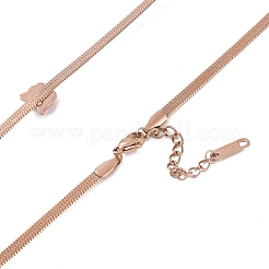 Ion Plating(IP) 304 Stainless Steel Snake Chain Necklaces&nbsp;NJEW-G081-13RG