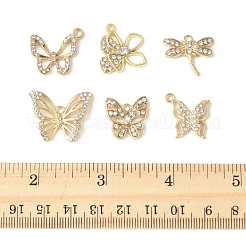 20Pcs 6 Styles Alloy with Rhinestone Pendant&nbsp;FIND-FS0004-28