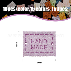 150Pcs 15 Colors Microfiber Label Tags&nbsp;PATC-HY0001-10