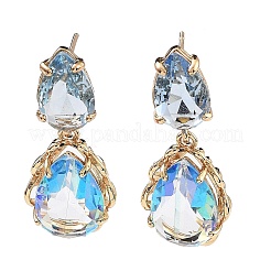 Light Gold Brass Stud Earrings&nbsp;EJEW-Q800-43KCG