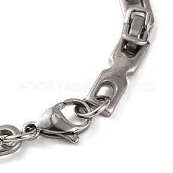Tarnish Resistant 201 Stainless Steel Byzantine Chain Bracelets&nbsp;BJEW-B078-86P