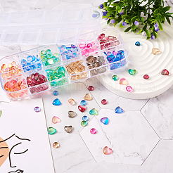 240Pcs 12 Color Transparent Glass Cabochons&nbsp;GGLA-CD0001-10