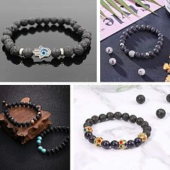 Natural Lava Rock Beads Strands&nbsp;X-G-OC0001-38-10mm