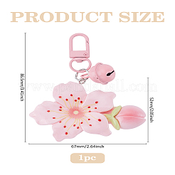 1Pc Resin Flower Pendant Decorations&nbsp;KEYC-LP0001-23B