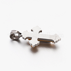 New Gift Unisex 201 Stainless Steel Cross Pendants&nbsp;STAS-F010-12