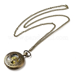 Alloy Glass Pendant Pocket Necklace&nbsp;WACH-S002-14AB