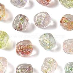 16Pcs 7 Colors Handmade Foil Lampwork Beads&nbsp;FOIL-FS0001-03