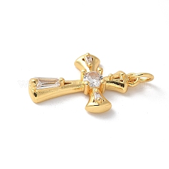 Brass Micro Pave Cubic Zirconia Pendants&nbsp;KK-P292-20B-G