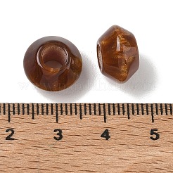 Opaque Resin European Saucer Beads&nbsp;RESI-F073-11B