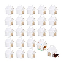 Paper Party Gift Tote Boxes with Window for Pet&nbsp;CON-WH0085-165