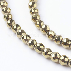 Non-Magnetic Synthetic Hematite Beads Strands&nbsp;X-G-G092-3mm-1
