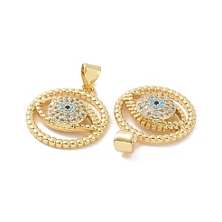 Brass Micro Pave Cubic Zirconia Pendants&nbsp;ZIRC-P106-52G