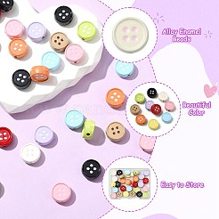 40Pcs 10 Colors Alloy Enamel Beads&nbsp;FIND-CJ0004-68