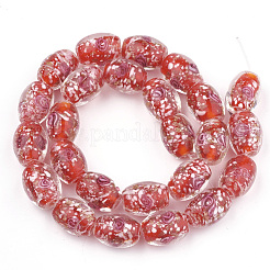 Handmade Gold Sand Lampwork Beads&nbsp;LAMP-T006-04D