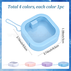 4Pcs 4 Colors Multifunctional Plastic Pocket-Sized Push Switch Organizers Case&nbsp;CON-SP0001-09